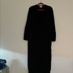 Black Long Sleeve Bella Dahl Button-Up Dress/duster size XL